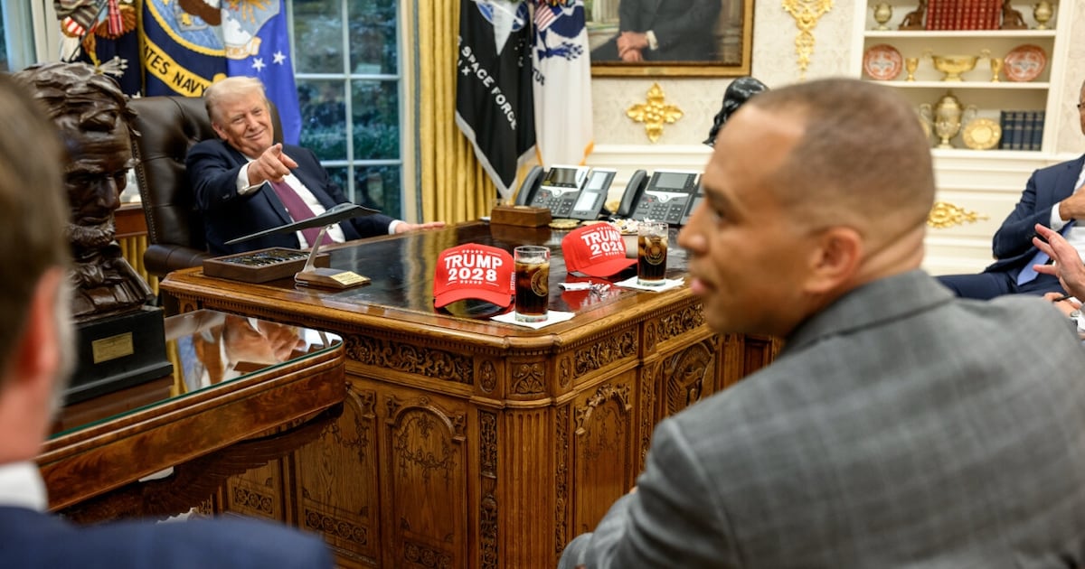 Trump's '2028 Hat' Sparks Controversy During Shutdown Talks